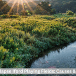 riverbank collapse iford playing fields